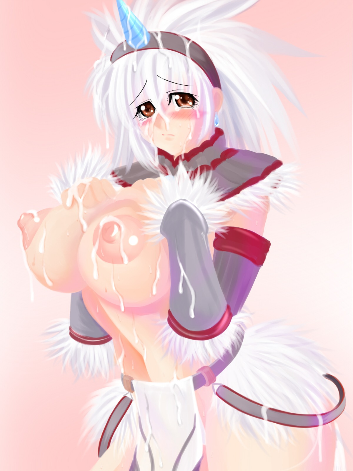 color cum female kirin_(armor) monster_hunter rule34 solo tagme