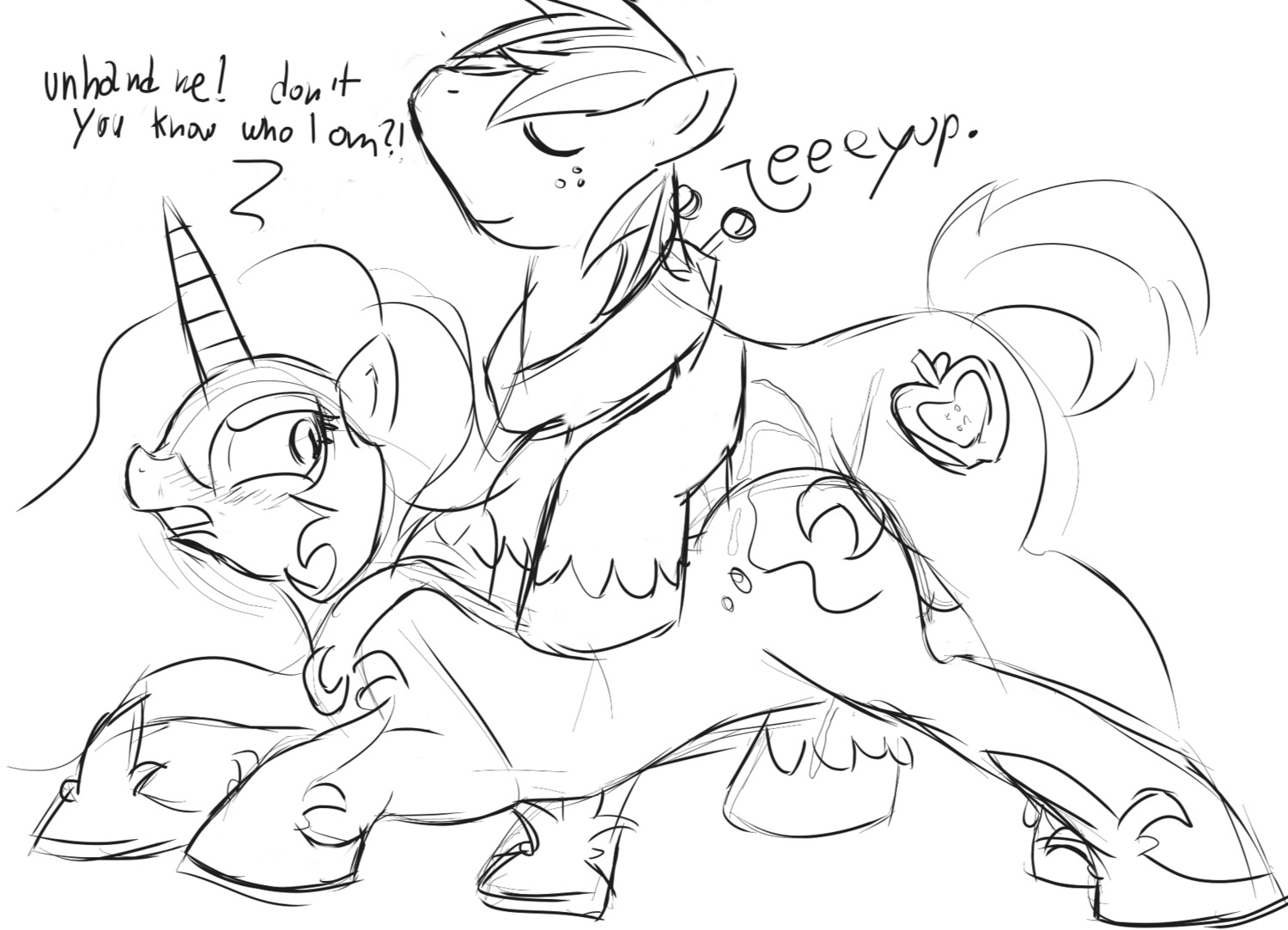 alicorn big_macintosh big_macintosh_(mlp) earth_pony equine female feral friendship_is_magic horse male my_little_pony mythological_creature mythological_equine mythology nightmare_moon nightmare_moon_(mlp) pony princess_luna_(mlp) rule34 smooth_skin sweethd