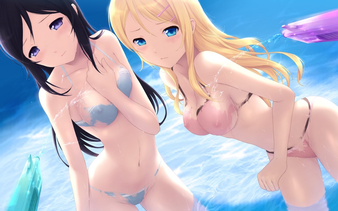 aragaki_ayase bikini cait female female_only human kousaka_kirino multiple_females multiple_girls ore_no_imouto_ga_konna_ni_kawaii_wake_ga_nai rule34 swimsuit
