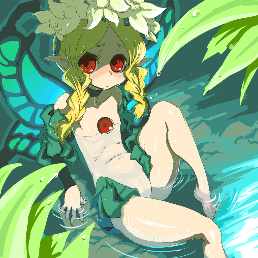 fairy feet female huge_eyes mercedes_(odin_sphere) odin_sphere rule34 water