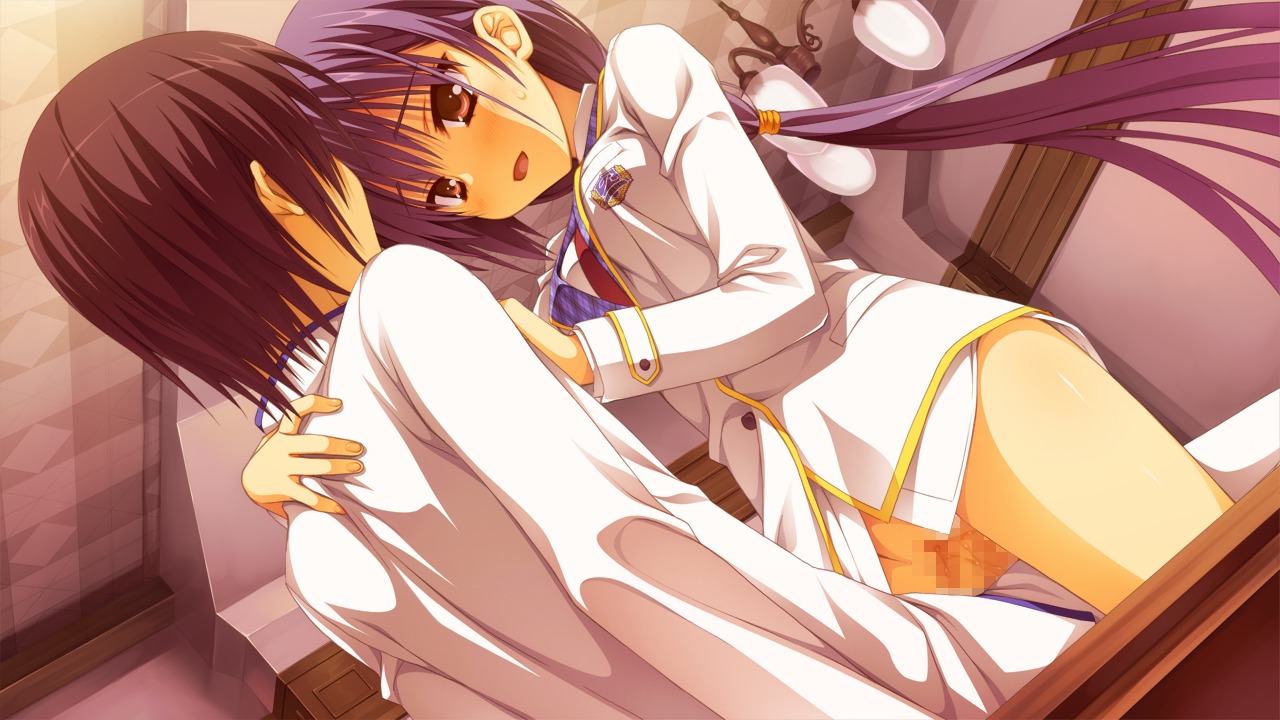 bottomless censored female game_cg male muririn nagamitsu_maya noble_works penis pussy rule34 school_uniform sex vagina yuzu-soft