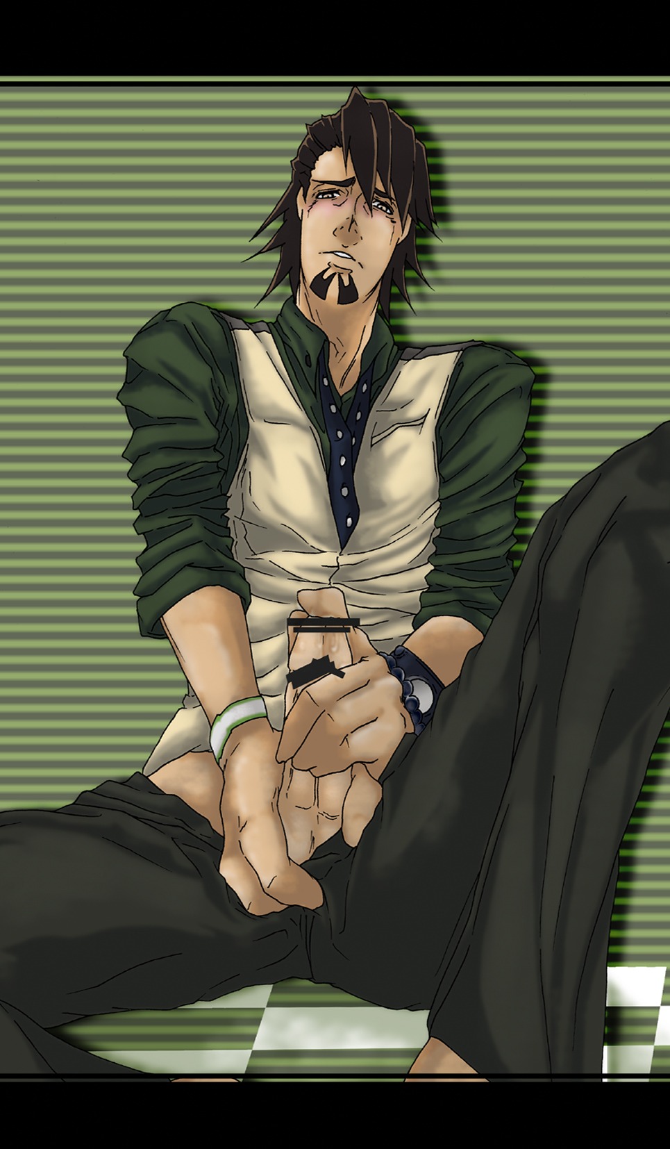 1boy bar_censor censored clothed_masturbation kotetsu_t._kaburagi male male_only masturbation rule34 tagme tiger_and_bunny wild_tiger