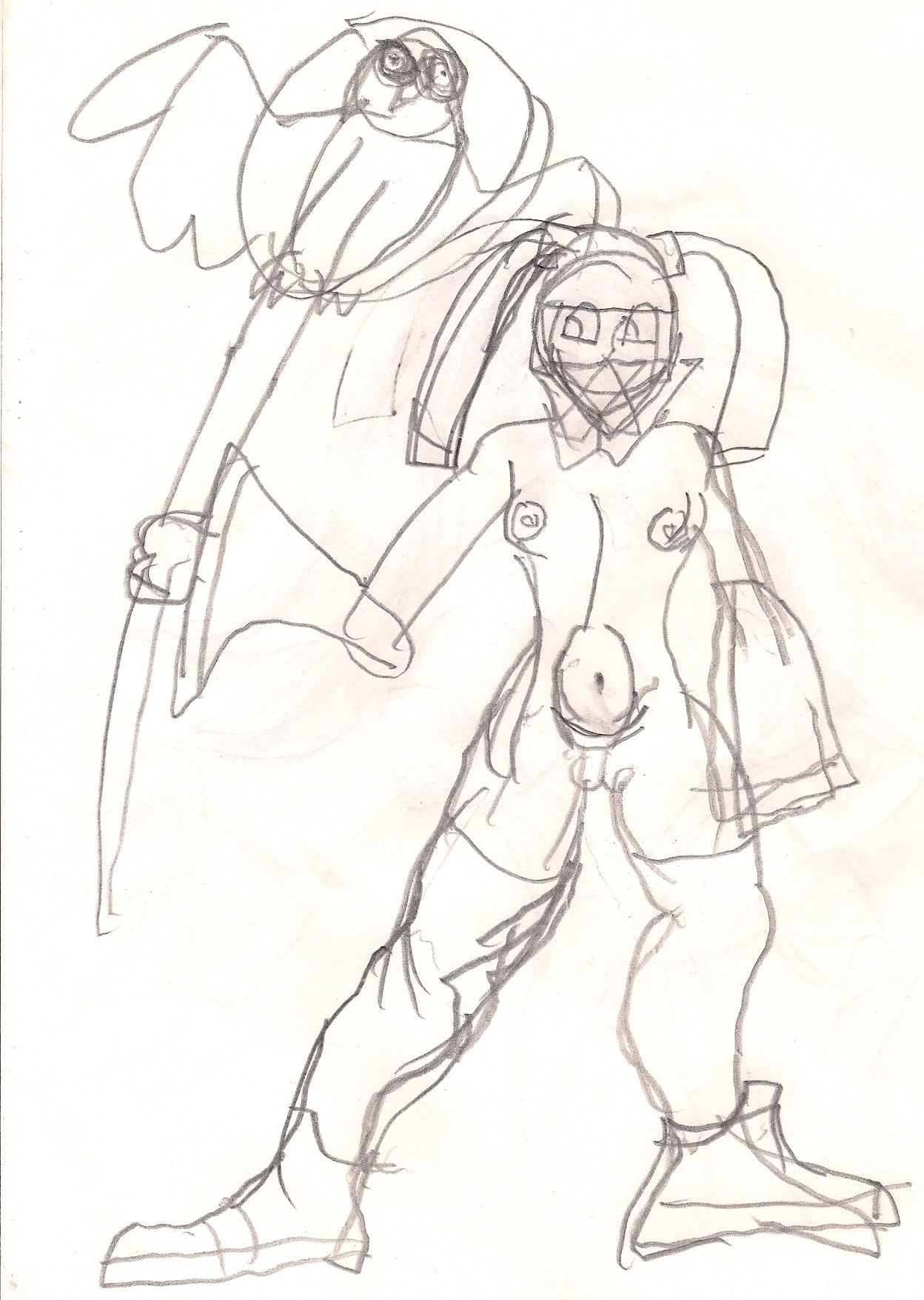 2012 artist_request breasts castlevania castlevania_judgement drawing female maria_renard nipples nude pencil_(artwork) pussy rule34 sketch small_breasts source_request tagme twintails uncensored vagina wand