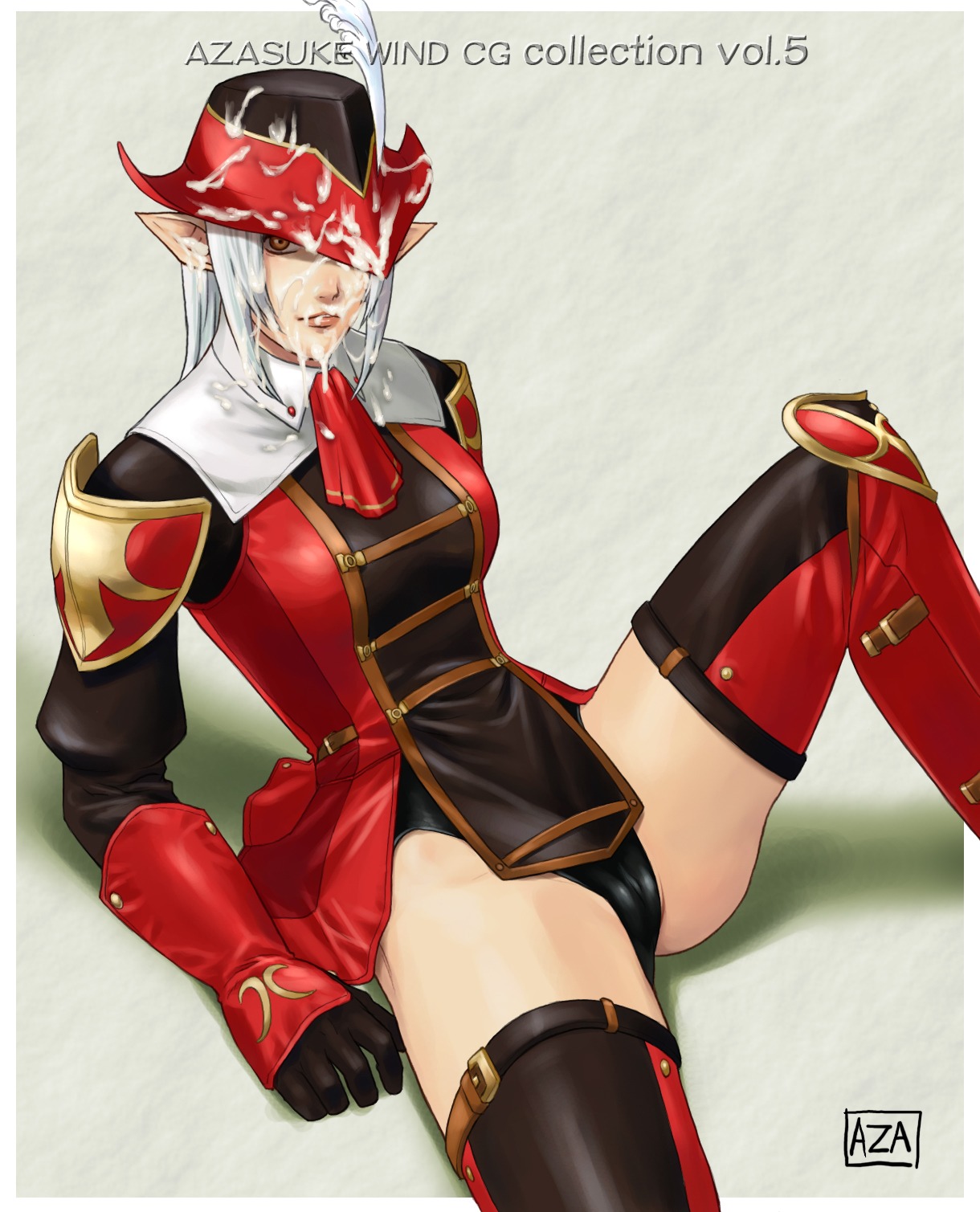 azasuke cum elf elvaan female female_only final_fantasy final_fantasy_xi highres pointy_ears rule34 solo