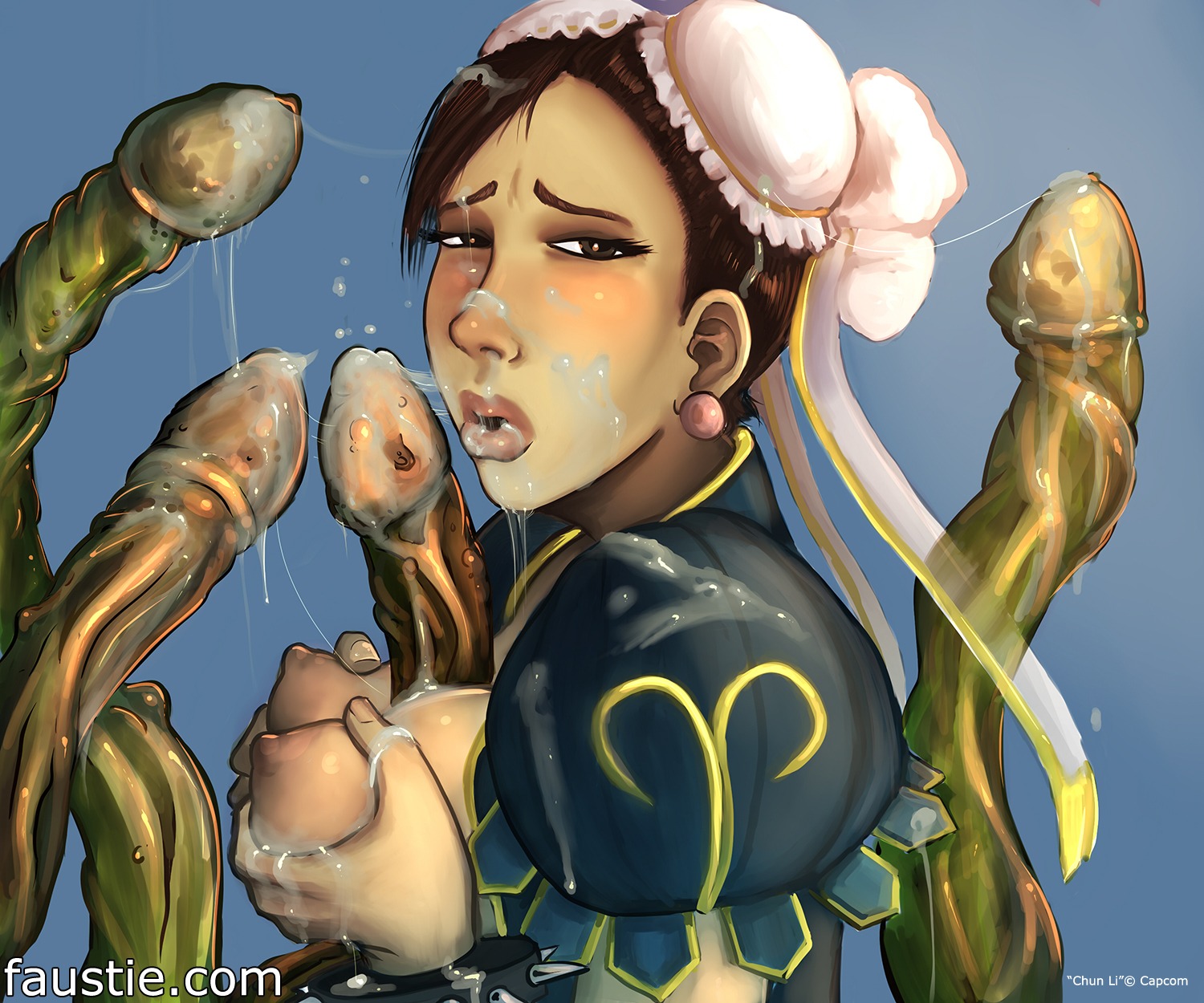chun-li consensual_tentacles faustie female interspecies monster monster_on_female rule34 street_fighter tagme tentacle