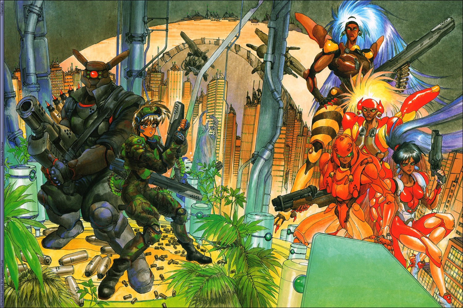 appleseed briareos_hecatonchires deunan_knute female high_res highres intron_depot rule34 shirou_masamune shirow_masamune size_difference
