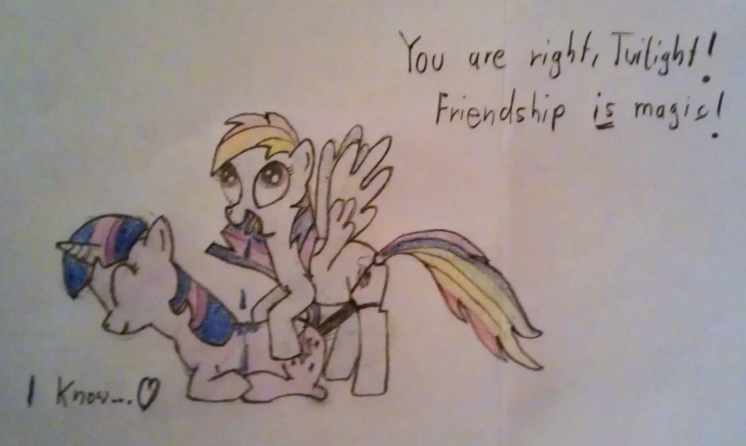 equine female friendship_is_magic my_little_pony pegasus rainbow_dash_(mlp) rule34 smooth_skin tagme twilight_sparkle_(mlp) unicorn