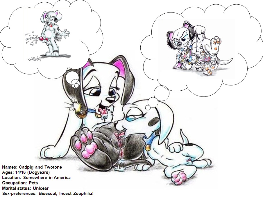 101_dalmatians cadpig cub cub_on_cub cunnilingus dalmatian_on_dalmatian dennis_pawers disney female female_cub feral furry incest lucky_(101_dalmatians) male oral penis pussy rule34 sisters two-tone zoophilia