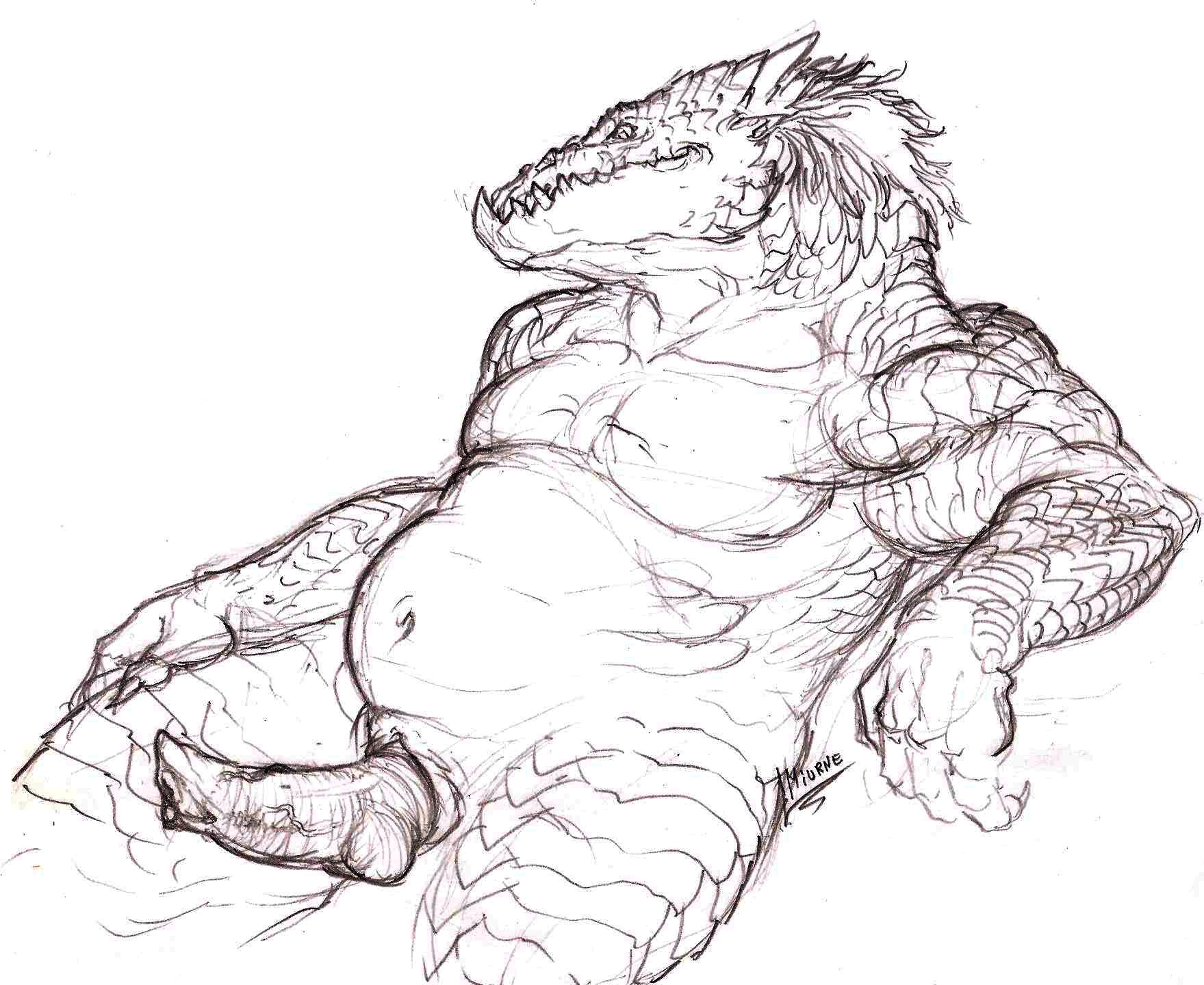 balls black_and_white claws dragon e621 erection fangs genitals hair hi_res looking_at_viewer male monochrome muscular muscular_male mythological_creature mythological_scalie mythology nude penis rollwulf scalie simple_background sitting solo teeth vein