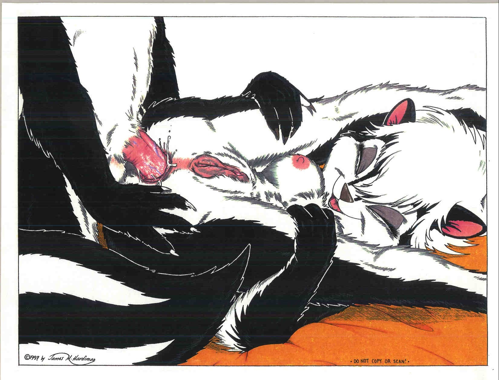 1990s 1997 20th_century anal anal_penetration anal_sex anthro black_fur breasts eyes_closed female fur furry james_harrdiman_(artist) james_m_hardiman legs legs_over_head legs_up lori_(jmh) male male/female mammal nipples partial_male penis pussy pussy_lips rule34 sex skunk skunkworks spread_legs straight