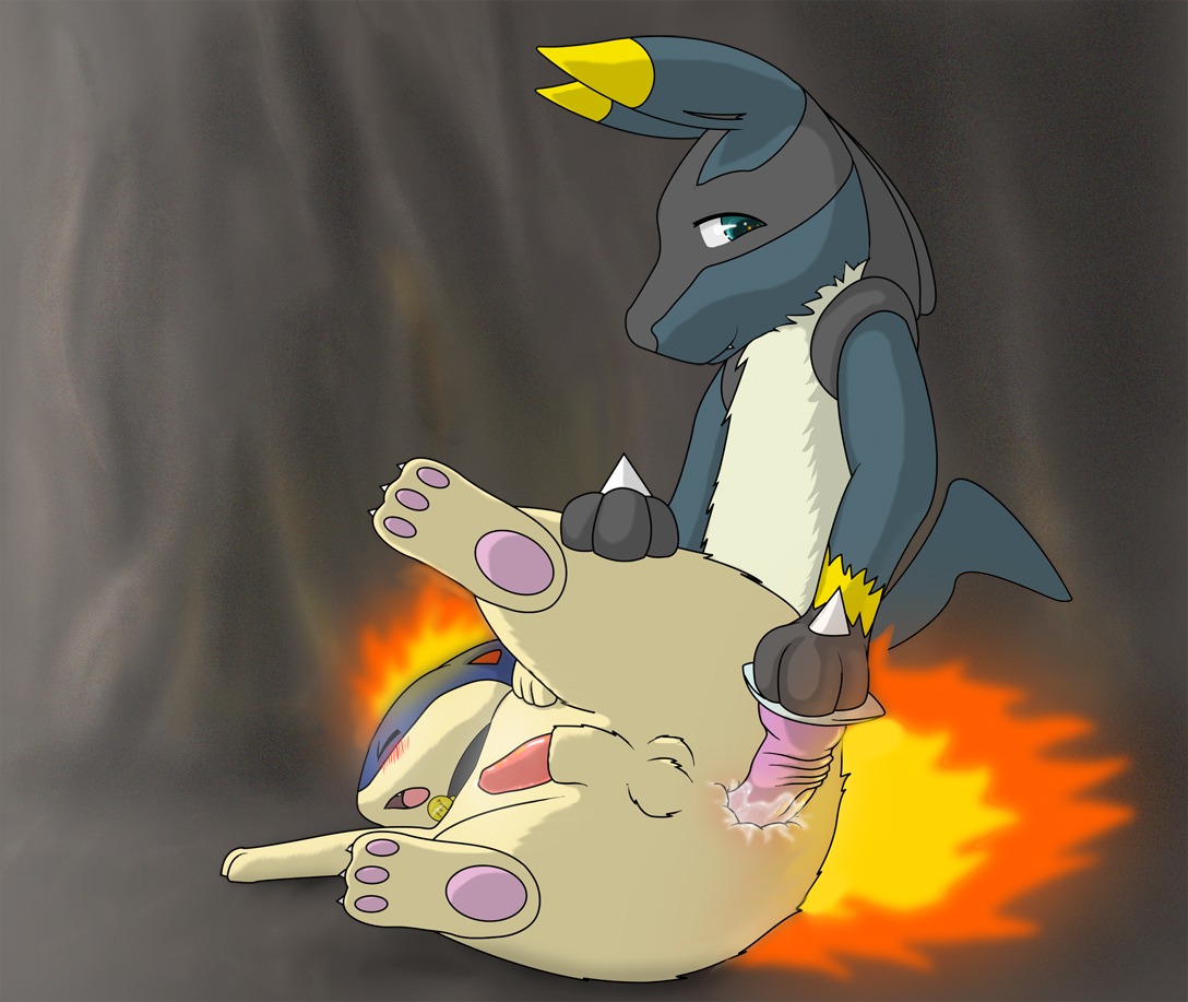 ambiguous_gender ambiguous_penetrating ambiguous_penetrating_male anal anal_penetration animal_genitalia anthro backsack balls blue_body blue_fur blush butt canid canine collar dildo duo e621 erection eyes_closed feet fire fur generation_2_pokemon generation_4_pokemon genitals hindpaw koba looking_at_viewer lube lucario male male/ambiguous male_penetrated mammal nintendo nude open_mouth paws penetration penis pink_penis pokemon pokemon_(species) quilava sex sex_toy sheath tail tan_balls tan_body tan_fur tan_sheath toying_partner