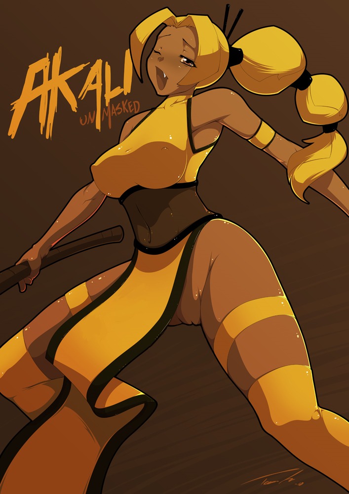 1girls 2d akali akali_jhomen_tethi alternate_version_available female female_only league_of_legends riot_games rule34 solo stinger_akali tagme tk83