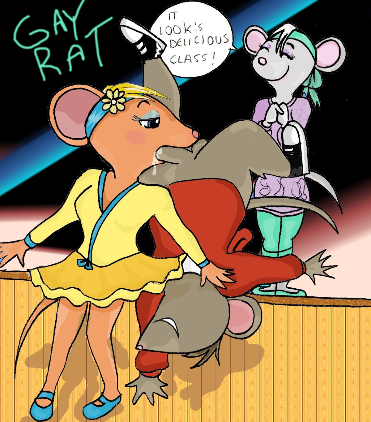 angelina_ballerina fellatio gay_rat male rule34 tagme