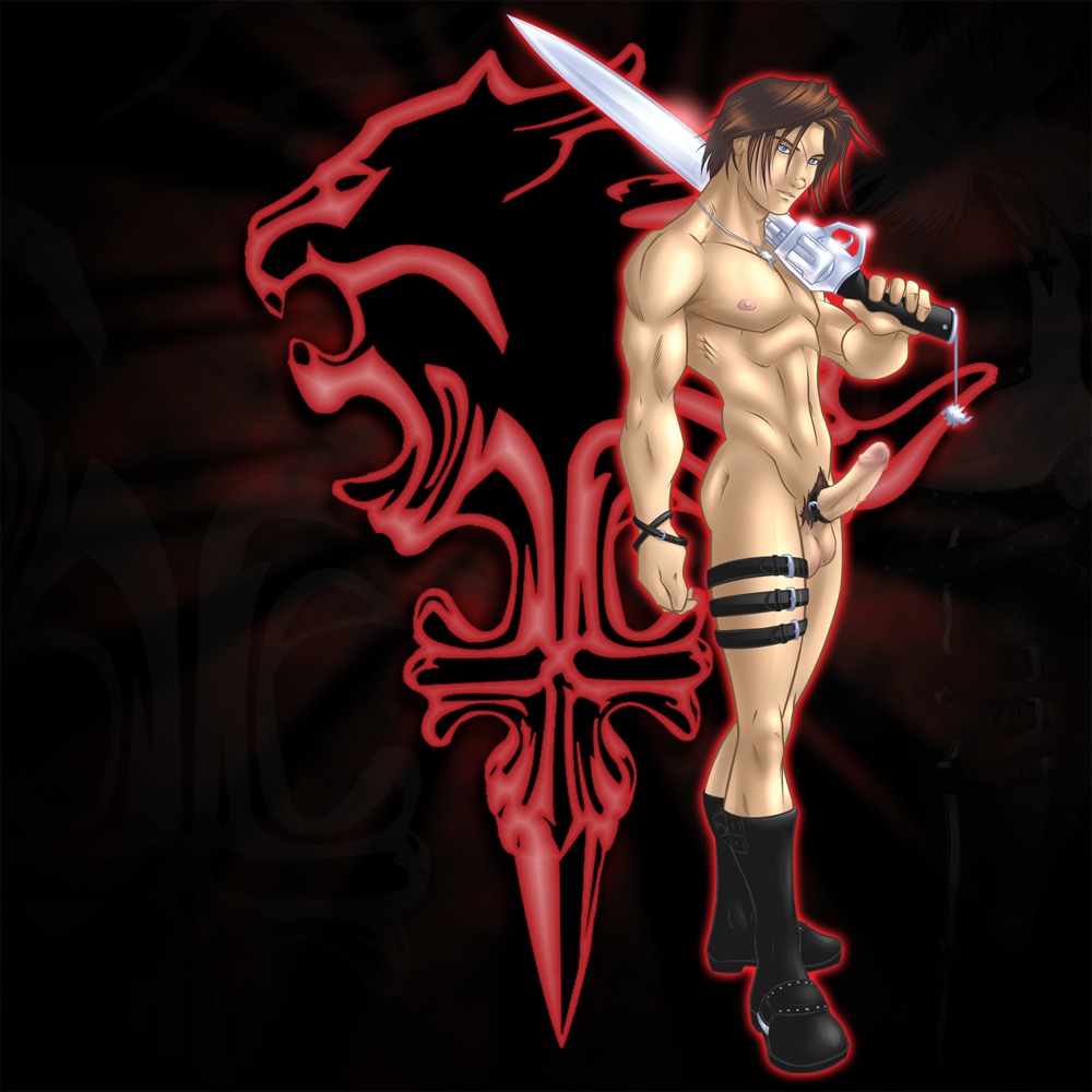 final_fantasy final_fantasy_viii human male male_only penis rule34 solo squall_leonhart tagme