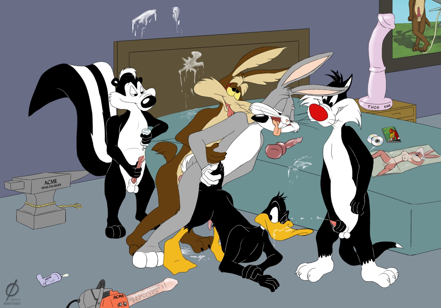 2011 5boys anal anal_penetration anal_sex anal_train animal_penis anthro anvil beak bird buckteeth bugs_bunny canine cat centerfold chicken coyote cum cum_on_beak cum_on_bed cum_on_floor cum_on_wall cum_while_penetrated cumshot daffy_duck dildo duck dvd emptyset equine_dildo erection eyes_half_open feline female foghorn_leghorn fur gay group_sex handjob holding_penis huge_dildo imminent_anal interspecies lola_bunny looney_tunes lube magazine magazine_cover male male_only mammal motel_room multiple_males mustelid nude nude_female one_eye_closed open_mouth orgasm_face orgasm_from_anal orgasm_from_handjob orgy penis penis_size_difference pepe_le_pew porn_magazine rabbit rule34 sex_toys skunk soft_feathers space_jam sylvester tongue tongue_out train_position wile_e._coyote yaoi