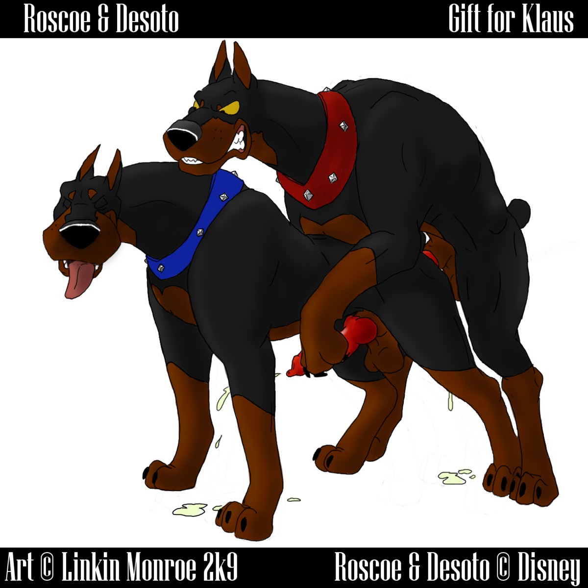 2boys anal anal_penetration anal_sex animal_genitalia animal_penis canine canine_genitalia canine_penis collar cum desoto_(disney) disney doberman dog domestic_dog feral feral_on_feral feral_penetrated feral_penetrating feral_penetrating_feral gay male male/male male_only male_penetrated male_penetrating mammal oliver_and_company penis roscoe_(disney) rule34 tagme yaoi yellow_eyes
