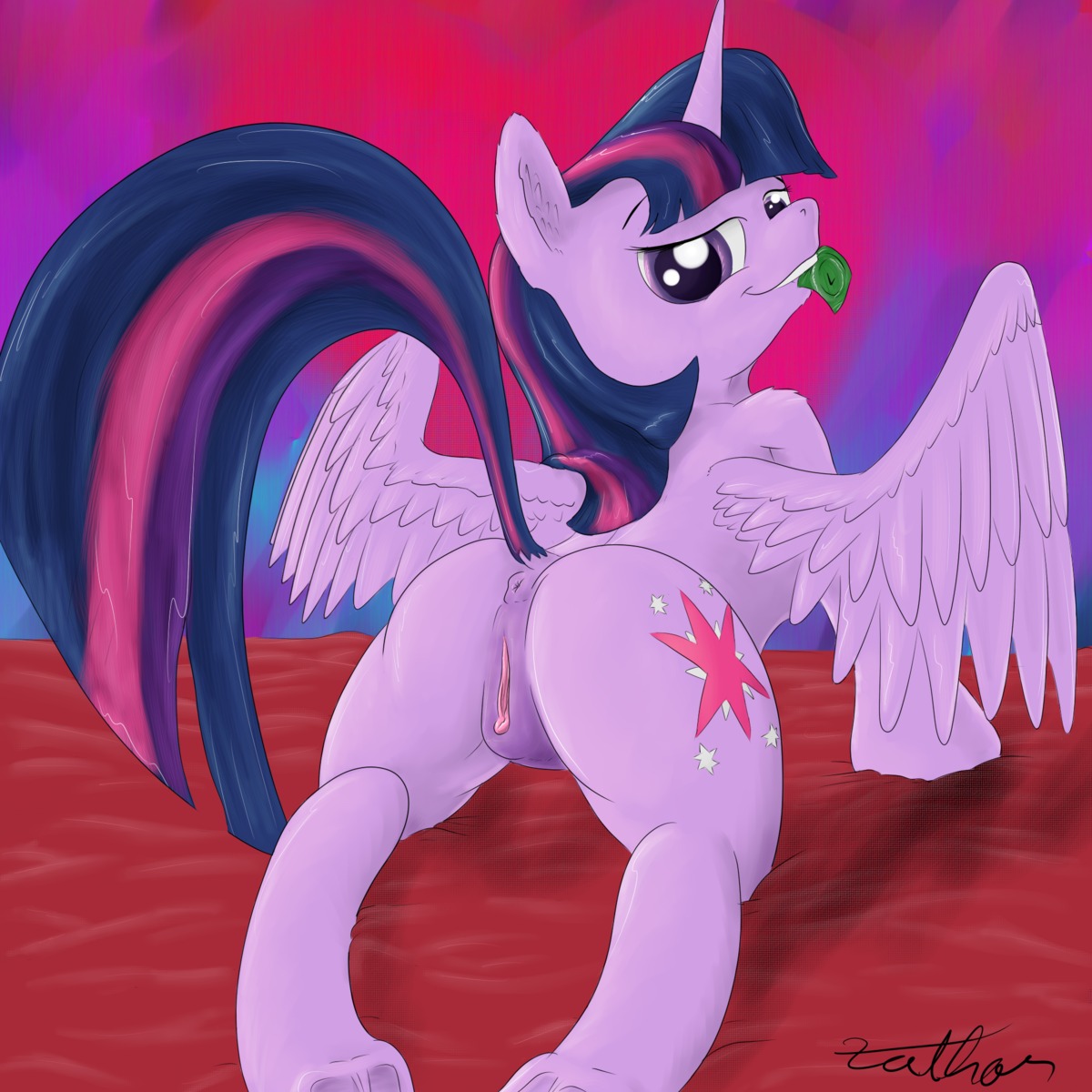 1:1 2014 anus butt condom condom_in_mouth cutie_mark e621 equid equine feathered_wings feathers female feral friendship_is_magic fur genitals hair hasbro hi_res horn looking_at_viewer mammal mouth_hold multicolored_hair my_little_pony mythological_creature mythological_equine mythology object_in_mouth offering_condom presenting presenting_hindquarters purple_body purple_eyes purple_feathers purple_fur purple_hair raised_tail sexual_barrier_device solo tail twilight_sparkle_(mlp) two_tone_hair vulva winged_unicorn wings xanthor