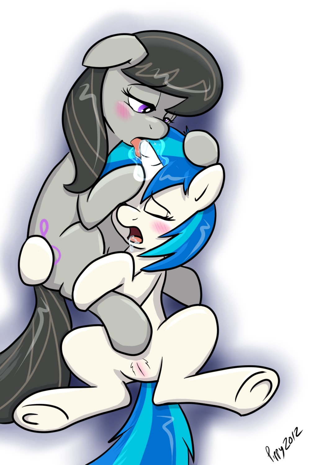 2012 bird's-eye_view black_hair blue_hair blush bodily_fluids cutie_mark drooling duo e621 ears_down earth_pony equid equine eyes_closed female female/female feral feral_on_feral friendship_is_magic fur genitals glowing grey_body grey_fur hair half-closed_eyes hand_on_head hand_on_hip hasbro hi_res high-angle_view hooves horn horn_fetish horn_lick horn_play horn_sex hornjob horse licking lying magic mammal multicolored_hair my_little_pony mythological_creature mythological_equine mythology narrowed_eyes octavia_(mlp) omega256 on_back on_side open_mouth pivoted_ears pony purple_eyes saliva sex signature simple_background spread_legs spreading tail tongue tongue_out two_tone_hair underhoof unicorn vinyl_scratch_(mlp) vulva white_background white_body white_fur
