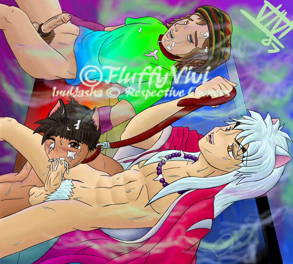 fluffyvivi inuyasha inuyasha_(character) male male_only multiple_males rule34 tagme yaoi
