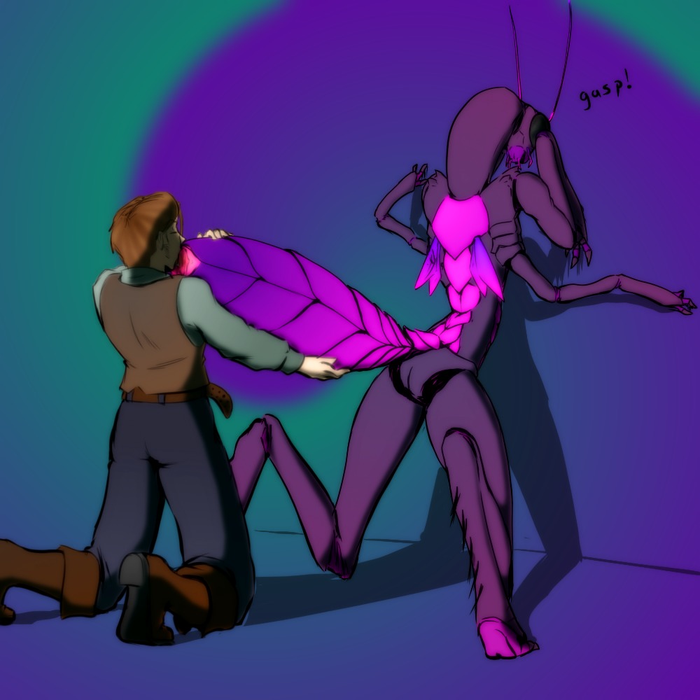 1:1 4_arms antennae_(anatomy) anthro arthropod arthropod_abdomen arthropod_abdomen_genitalia arthropod_abdomen_vulva compound_eyes cunnilingus dungeons_and_dragons duo e621 exoskeleton eyes_closed female from_behind_position genitals hasbro human human_on_anthro insect insect_wings interspecies licking male male/female mammal mandibles mantis mantis_arms multi_arm multi_limb oral purple_body queblock sex spread_legs spreading third-party_edit thri-kreen tongue tongue_out vaginal vulva wings wizards_of_the_coast
