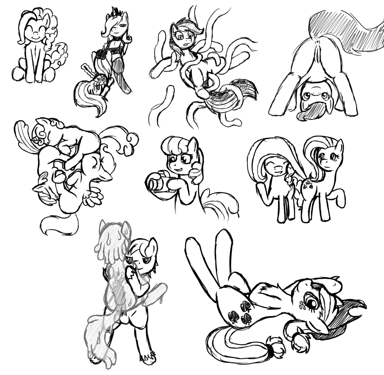 apple_bloom_(mlp) applejack_(mlp) cheerilee_(mlp) cutie_mark_crusaders_(mlp) earth_pony equine fearingfun female feral fluttershy_(mlp) friendship_is_magic fur horse my_little_pony pegasus pinkie_pie_(mlp) pony princess_luna_(mlp) rainbow_dash_(mlp) rule34 scootaloo_(mlp) smooth_skin sweetie_belle_(mlp) tentacles unicorn