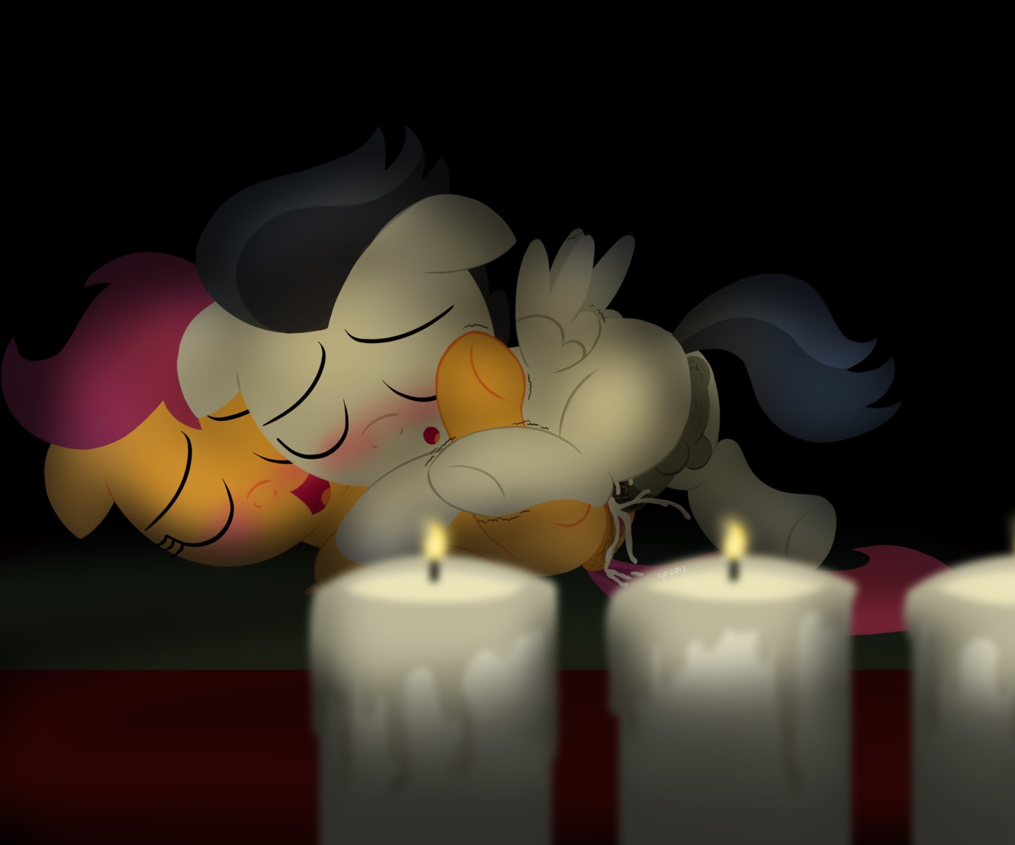 2013 6:5 absurd_res anus balls blush bodily_fluids candle cum cum_in_vagina cum_inside dark dtcx97 duo e621 equid equine erection eyes_closed feathered_wings feathers female female_penetrated feral feral_on_feral friendship_is_magic genital_fluids genitals grey_body grey_feathers hair hasbro hi_res horse male male/female male_penetrating male_penetrating_female mammal my_little_pony mythological_creature mythological_equine mythology nude open_mouth pegasus penetration penile penile_penetration penis penis_in_vagina pony puffy_anus purple_hair rumble_(mlp) scootaloo_(mlp) sex tail vaginal vaginal_penetration vulva wings young young_feral young_on_young