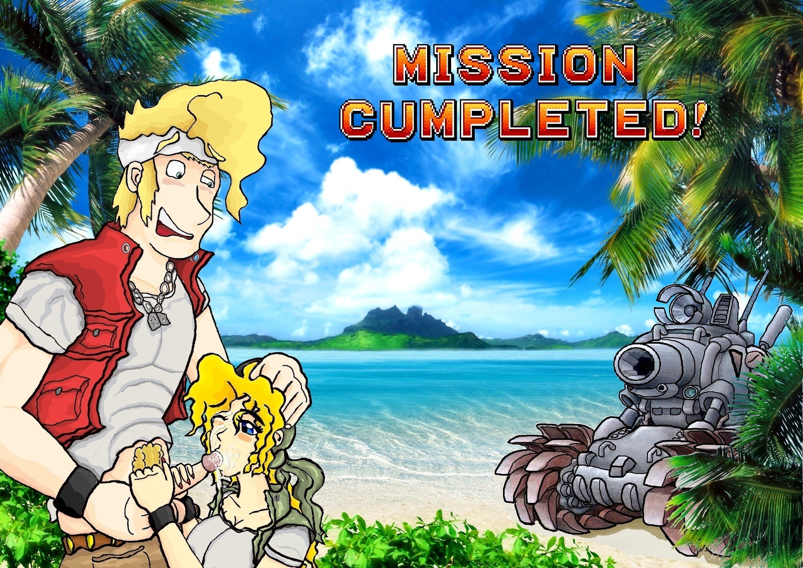 eri_kasamoto fellatio female male marco_rossi metal_slug penis rule34 straight tagme