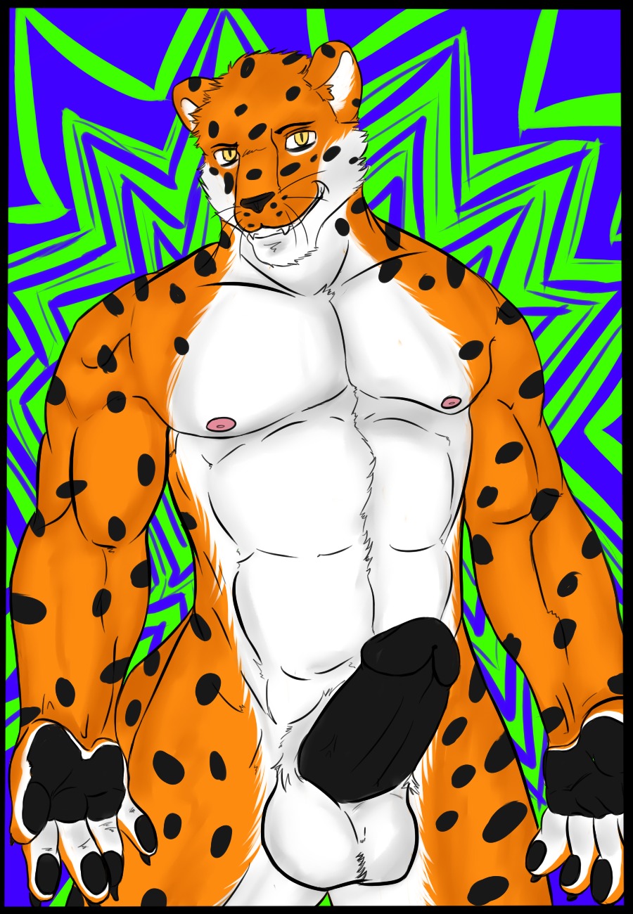 abs animal_genitalia anthro athletic balls biceps big_muscles big_penis biped black-spectre black_body black_fur black_nose black_pawpads black_penis brown_body brown_fur claws e621 erection felid fur genitals grin hi_res humanoid_genitalia humanoid_penis leopard looking_at_viewer male mammal muscular muscular_anthro muscular_male nipples nude orange_body orange_fur pantherine pawpads paws pecs penis pose presenting sheath smile solo standing thick_penis whiskers white_body white_fur yellow_eyes