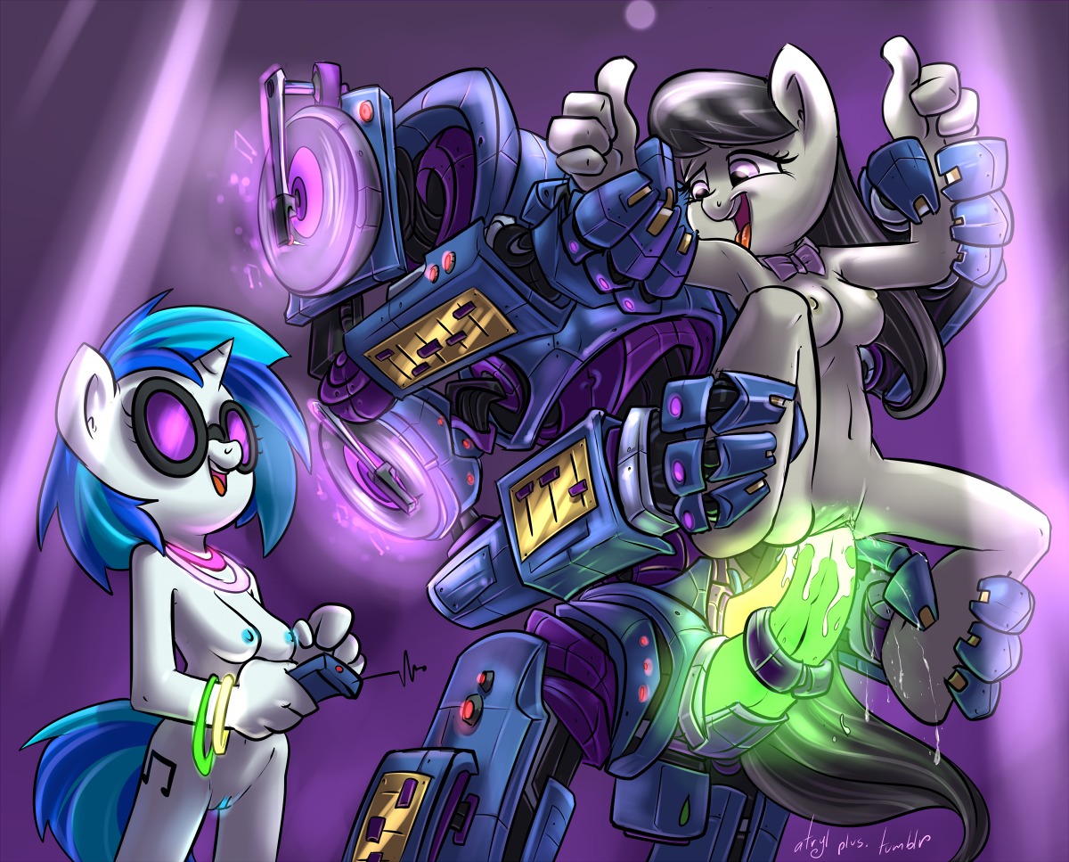 2012 anal anal_penetration anthro anthrofied atryl black_hair black_nipples blue_hair blue_nipples blue_vulva bodily_fluids bow_(feature) bow_tie bracelet breasts collar controller cutie_mark digital_media_(artwork) double_penetration e621 earth_pony equid equine eyewear female female/female friendship_is_magic from_behind_position genital_fluids genitals gesture glasses glowing group hair hand_gesture hasbro horn horse inner_ear_fluff jewelry leg_grab long_hair looking_back machine mammal multicolored_hair my_little_pony mythological_creature mythological_equine mythology navel necklace nipples nude octavia_(mlp) open_mouth penetration pony purple_eyes remote_control robot sex short_hair smile spread_legs spreading sunglasses tail thumbs_up tongue tongue_out tuft two_tone_hair unicorn vaginal vaginal_fluids vaginal_penetration vinyl_scratch_(mlp) vulva wub_machine