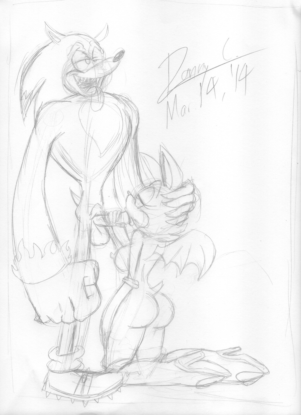 2014 anthro balls bat big_breasts big_butt big_penis blu3danny breasts butt duo e621 erection eulipotyphlan fellatio female female_penetrated genitals hedgehog hi_res huge_breasts kneeling male male/female male_penetrating male_penetrating_female mammal monochrome oral oral_penetration penetration penile penis rouge_the_bat sega sex sketch sonic_the_hedgehog sonic_the_hedgehog_(series) sonic_the_werehog sonic_unleashed tongue tongue_out werecreature wereeulipotyphlan werehog wide_hips