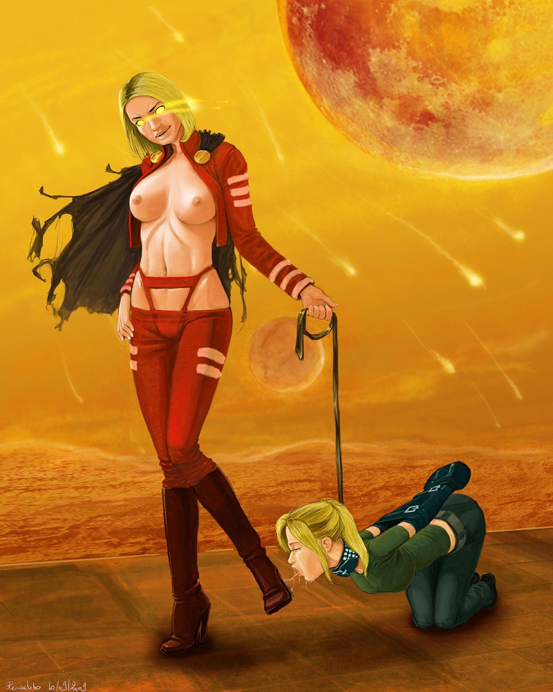2girls armbinder blonde_hair bondage bondage_gear bound collar companion_(doctor_who) doctor_who drool drooling female female_only femsub fully_clothed gallifrey high_heel_boots high_heels jenny_(doctor_who) nipples rose_tyler rule34 studio-pirrate_(rosselito) tagme yuri