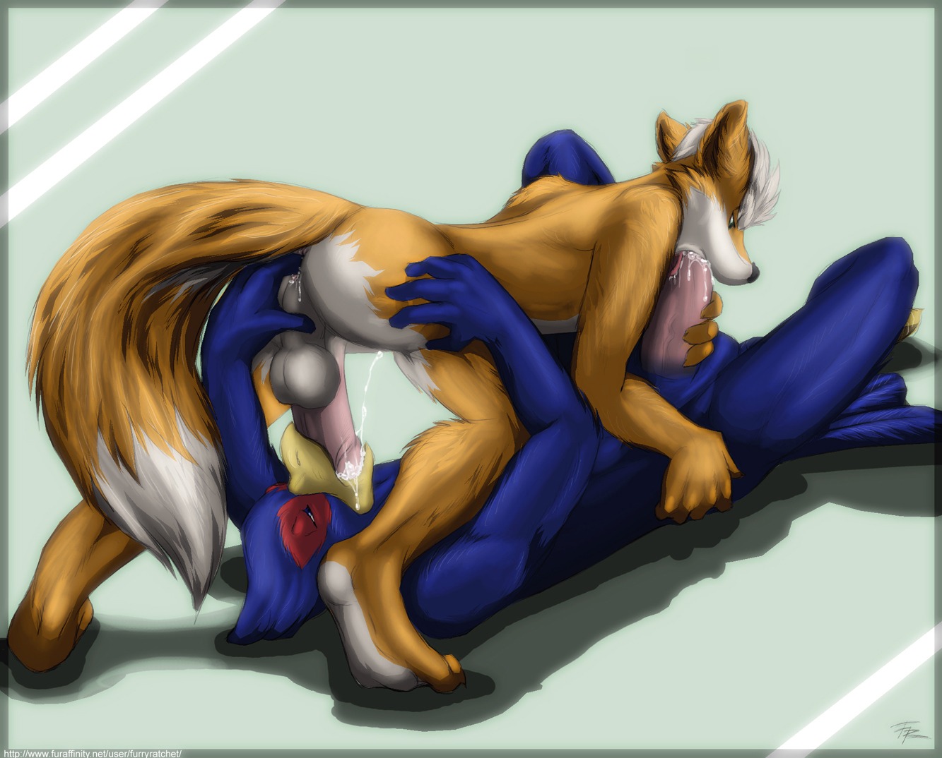 69_position anal anal_fingering anthro anthro_fingered anthro_fingering anthro_fingering_anthro anthro_on_anthro avian backsack balls beak beak_fetish beak_play beak_sex beakjob big_penis bird blue_body blue_eyes blue_feathers bodily_fluids butt canid canine cum cum_in_beak cum_in_mouth cum_inside digital_media_(artwork) dipstick_tail duo e621 erection falco_lombardi feathers fellatio fingering fluffy fluffy_tail fox fox_mccloud fur furryratchet genital_fluids genitals green_eyes humanoid_genitalia humanoid_penis interspecies male male/male male_fingering_male male_penetrated male_penetrating male_penetrating_male mammal markings nintendo nude oral oral_penetration orange_body orange_fur penetration penile penis reverse_rusty_trombone sex star_fox tail tail_markings thick_penis white_body white_fur