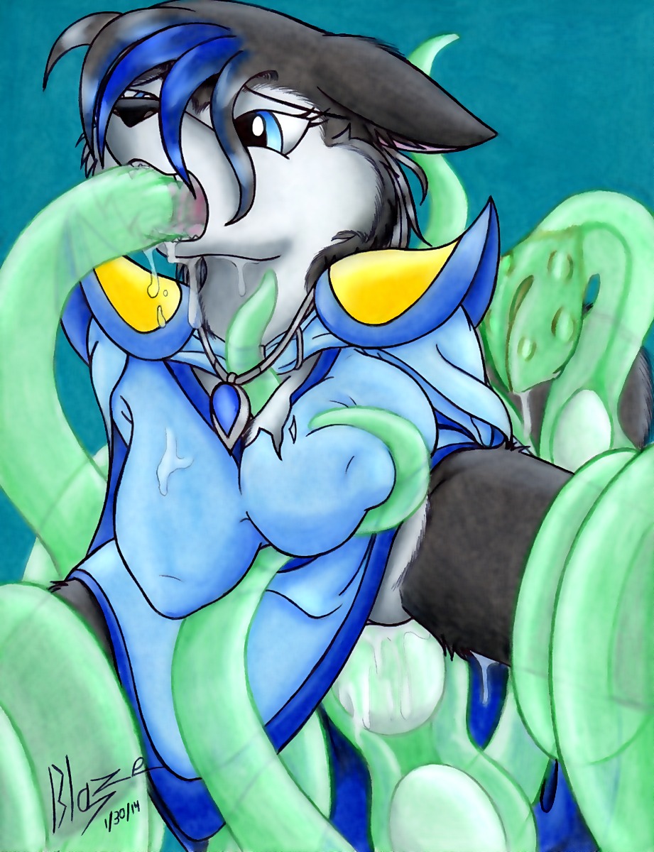 2014 alura anthro black_body black_fur black_hair blaze-lupine blaze-lupine_(character) blue_eyes blue_hair breasts canid canine canis clothed clothing coiling e621 egg egg_insertion female forced forced_oral fully_clothed fur green_tentacles hair hi_res inflation jewelry mammal multicolored_hair necklace nipple_outline oral oral_penetration oviposition ovipositor penetration rape restrained sex slime solo spread_legs spreading tentacle_in_mouth tentacle_ovipositor tentacle_penetration tentacle_rape tentacle_sex tentacles translucent translucent_tentacles vaginal vaginal_penetration white_body white_fur wolf