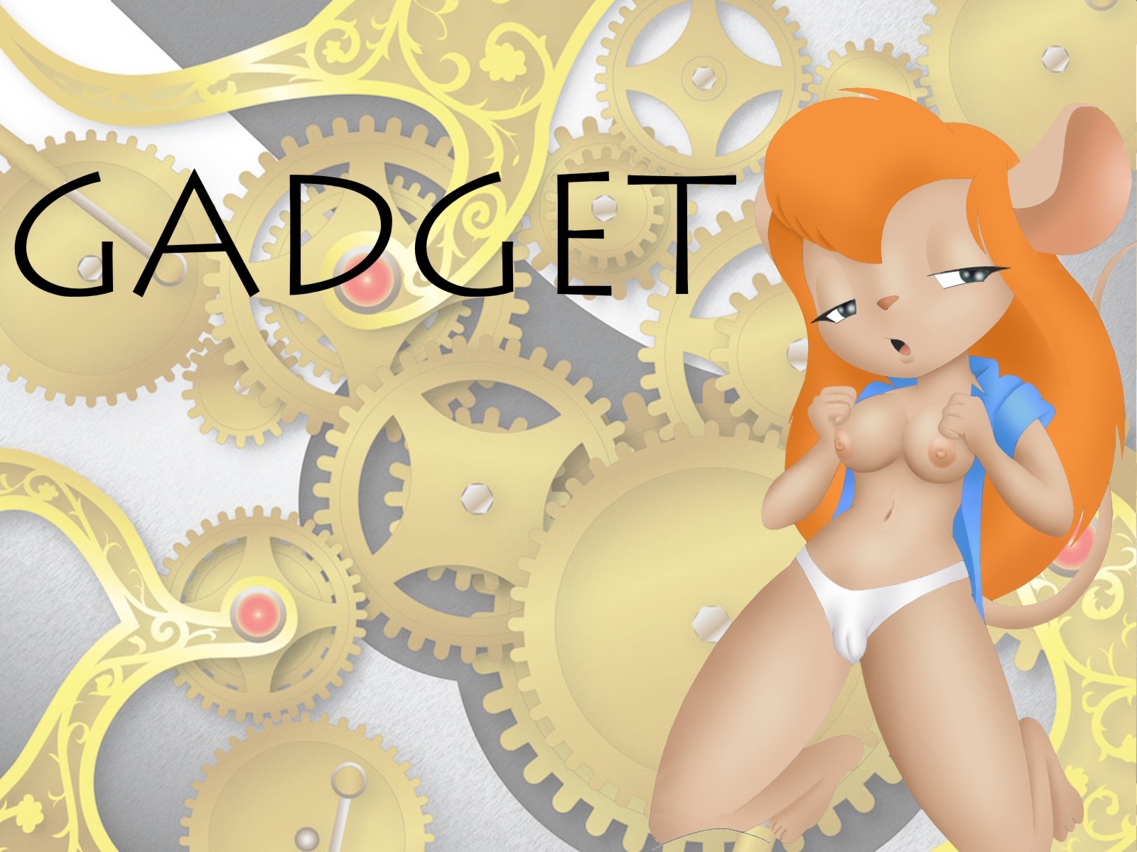anthro anthrofied chip_'n_dale_rescue_rangers davius disney female fur furry gadget_hackwrench mouse nipples rule34