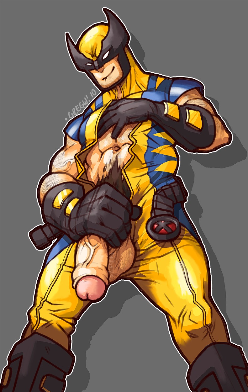 1boy 2010 boner erection gregw! james_howlett male male_only marvel marvel_comics mutant rule34 solo wolverine_(x-men) x-men yaoi