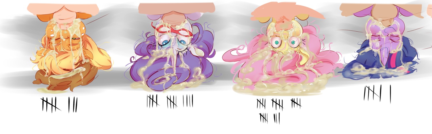 2014 absurd_res ahegao ambiguous_form applejack_(mlp) balls blonde_hair blue_eyes blue_eyeshadow bodily_fluids clothing cowboy_hat cum cum_in_hair cum_on_face deep_throat e621 earth_pony equid equine excessive_cum excessive_genital_fluids eyes_closed eyeshadow eyewear fellatio female feral fluttershy_(mlp) forced forced_oral freckles friendship_is_magic fur genital_fluids genitals glasses green_eyes group hair hasbro hat headgear headwear hi_res horn horse human interspecies irrumatio looking_pleasured makeup male male/female mammal messy messy_hair multicolored_hair my_little_pony mythological_creature mythological_equine mythology one_eye_closed oral oral_penetration orange_body orange_fur penetration penile penis penis_in_mouth pink_hair pony purple_body purple_fur purple_hair rarity_(mlp) sex sundown_(artist) tally_marks throat_swabbing twilight_sparkle_(mlp) two_tone_hair unicorn western_tally_marks white_body white_fur yellow_body yellow_fur