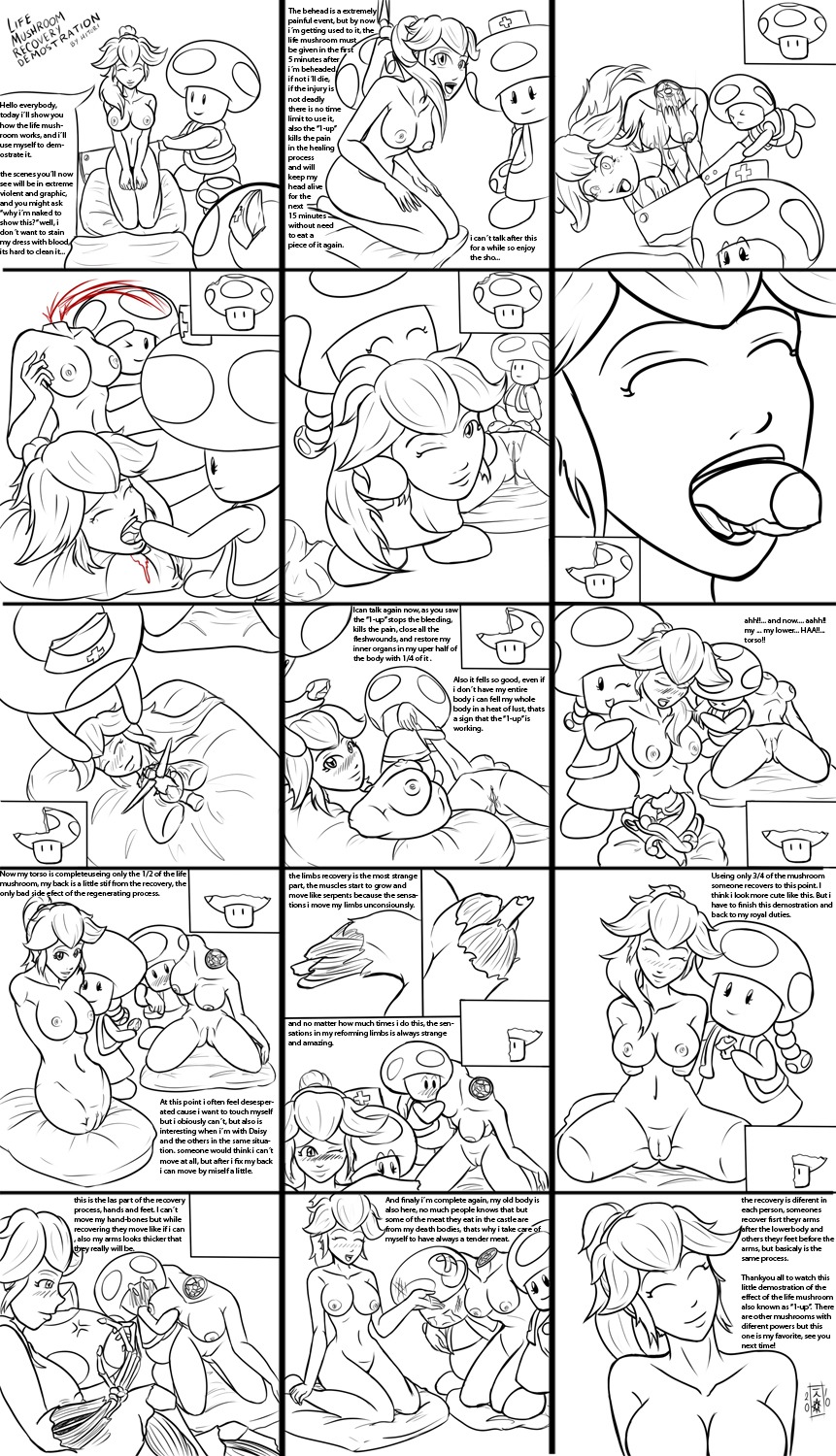 1boy 2girls ^_^ amputee blood_spray breasts cleft_of_venus clothed_female_nude_female completely_nude consensual_death consensual_decapitation decapitation english_text female fuck_nugget gore guro happy_female headless imminent_decapitation male mario_(series) medium_breasts mushroom nintendo nude nude_female princess_peach pussy quadruple_amputee reverse_blowjob reverse_fellatio royalty rule34 seiza severed_head smile spot_color spread_legs super_mario_bros. tagme tanoshyht toad_(mario) toadette uncensored wariza