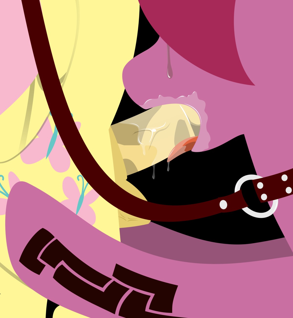 absurd_res bodily_fluids collar crossgender duo e621 equid equine erection fan_character feathered_wings feathers fellatio female female_penetrated fluttershy_(mlp) friendship_is_magic genitals hasbro hi_res leash male male/female male_penetrating male_penetrating_female mammal my_little_pony mythological_creature mythological_equine mythology oral oral_penetration pegasus penetration penile penis sex tears up1ter wings yellow_body yellow_feathers