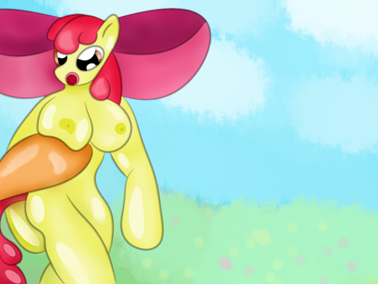 anthro apple_bloom_(mlp) earth_pony equine female friendship_is_magic horse my_little_pony pony rule34 straight_hair tagme veryfluffy