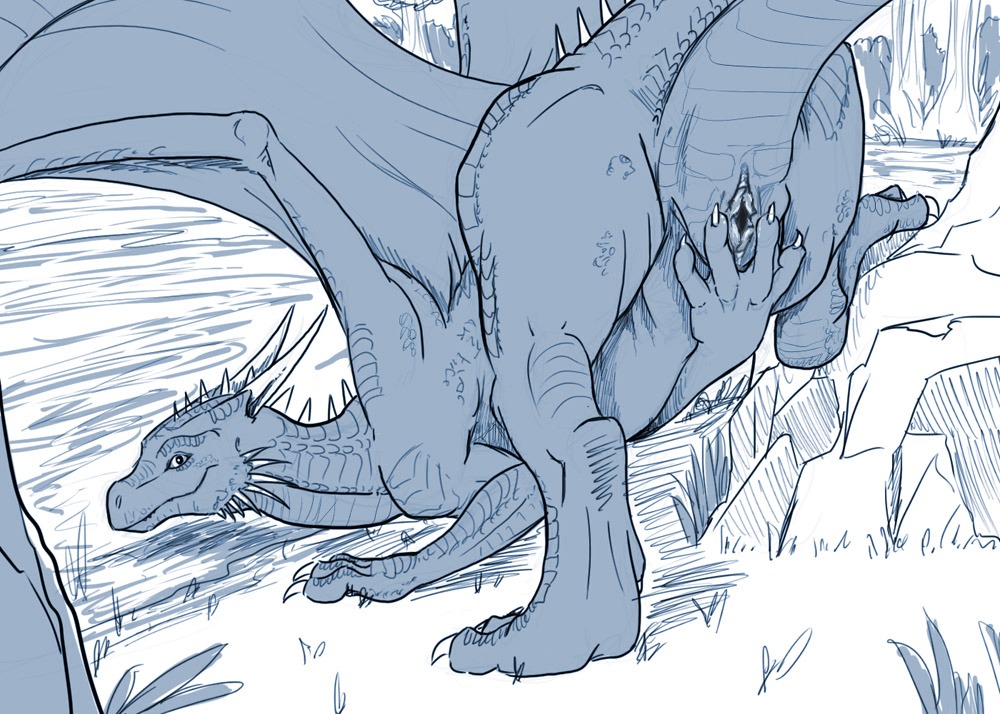 animal_genitalia butt claws cloaca comic dragon e621 european_mythology female feral genitals horn inheritance_cycle looking_at_viewer looking_back membrane_(anatomy) membranous_wings mythological_creature mythological_scalie mythology presenting presenting_cloaca presenting_hindquarters saphira scalie smile solo spread_cloaca spreading syrinoth tail vertical_cloaca western_dragon wings
