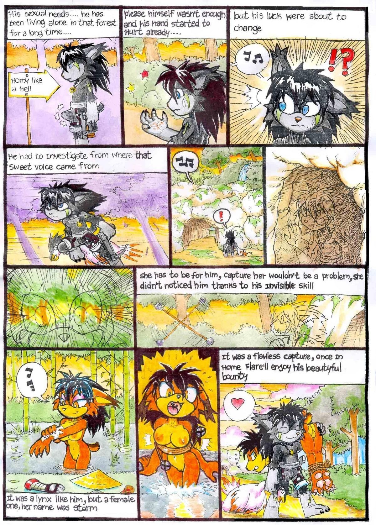 anthro archie_comics bathing bound breasts bulge clothed clothing comic conquering_storm duo e621 english_text erection erection_under_clothing exclamation_point felid feline female genitals heart_symbol hi_res invisible lynx male mammal mariano ninja nude penis question_mark rope sega skinny_dipping solo sonic_the_hedgehog_(archie) sonic_the_hedgehog_(comics) sonic_the_hedgehog_(series) text vulva warrior water