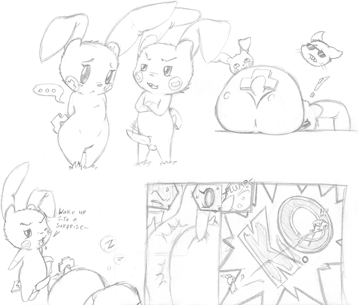 1boy 1girls animal_penis anthro ass balls ballsack body_fur erection female furry furry_ass interspecies male minun monochrome nudity penis plusle pokemon pokemon_(species) pussy rule34 scrotum sheath smooth_penis testicles toony vagina vulva