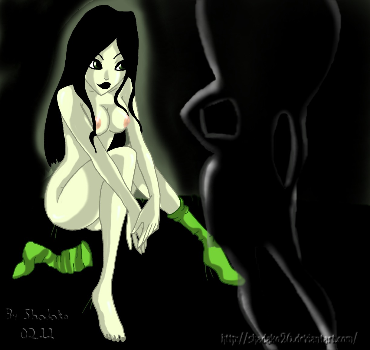 disney female female_only human kim_possible kimberly_ann_possible nipples rule34 shadako26 shego solo_focus straight_hair tagme