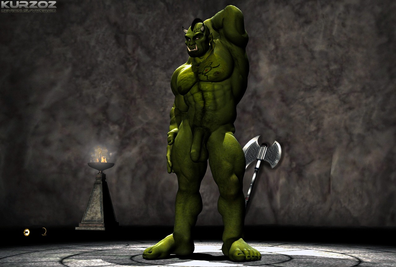 3d_(artwork) abs armpit_hair axe balls biceps big_muscles big_penis body_hair darkviperbara digital_media_(artwork) digitigrade e621 ear_piercing facial_piercing fangs flaccid flexing foreskin front_view full-length_portrait genitals green_body green_skin hairy horn humanoid humanoid_genitalia humanoid_penis humanoid_pointy_ears jewelry male melee_weapon mohawk muscular muscular_humanoid muscular_male necklace nipples nose_piercing nose_ring not_furry nude orc partially_retracted_foreskin pecs penis piercing pointy_ears portrait pose ring_piercing septum_piercing solo standing tattoo teeth tusks weapon