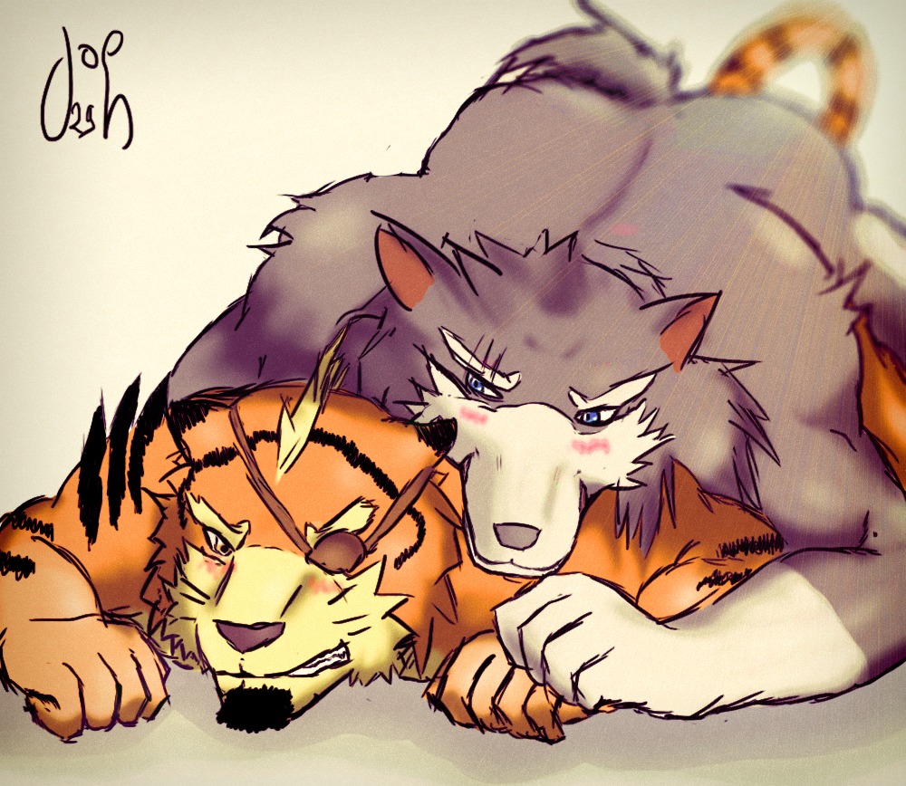 2012 abs anal anal_penetration anthro biceps big_muscles blue_eyes canid canine canis duo e621 eye_patch eyewear felid fluffy fluffy_tail from_behind_position fur huge_muscles humbuged humplex joh29 male male/male male_penetrated male_penetrating male_penetrating_male mammal muscular muscular_male nude pantherine pecs penetration sex tail tiger toraz wolf zulf