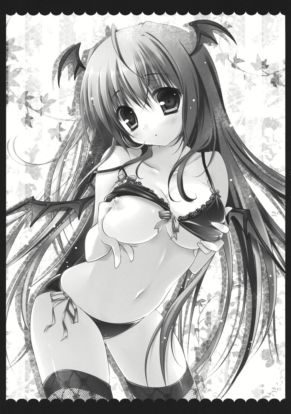 black_and_white female koakuma rule34 tagme touhou