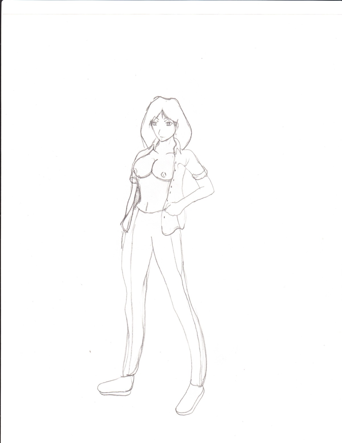 1girls 2d artist_request breasts family_guy female female_only human lois_griffin nipples rule34 solo tagme