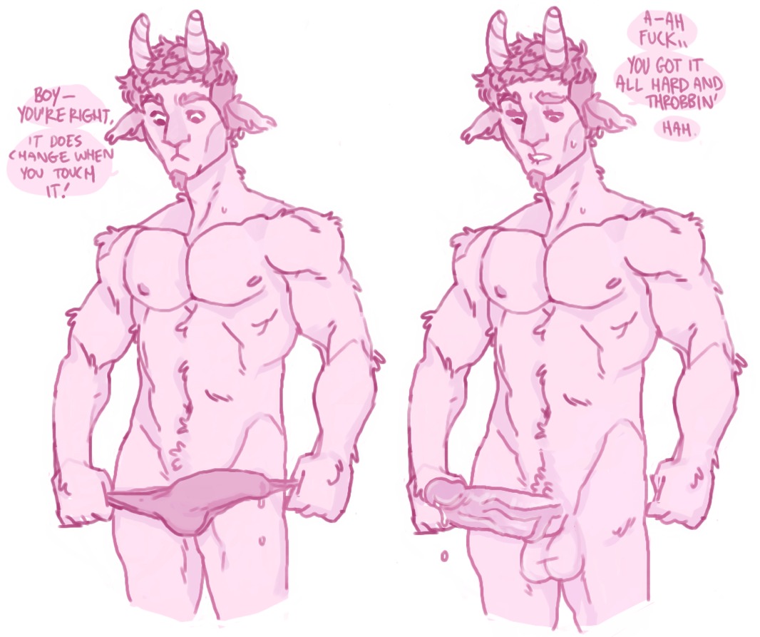 2_horns anthro balls beard biped bite biting_lip biting_own_lip bodily_fluids bovid bulge caprine cartoon_network clothed clothing dialogue e621 english_text erection facial_hair fist fur genital_fluids genitals goat hair horn humanoid_genitalia humanoid_penis lips looking_down male male_anthro mammal multiple_scenes navel neyo nipples nude penis precum profanity regular_show self_bite simple_background solo text thomas_(regular_show) topless underwear vein veiny_penis white_background
