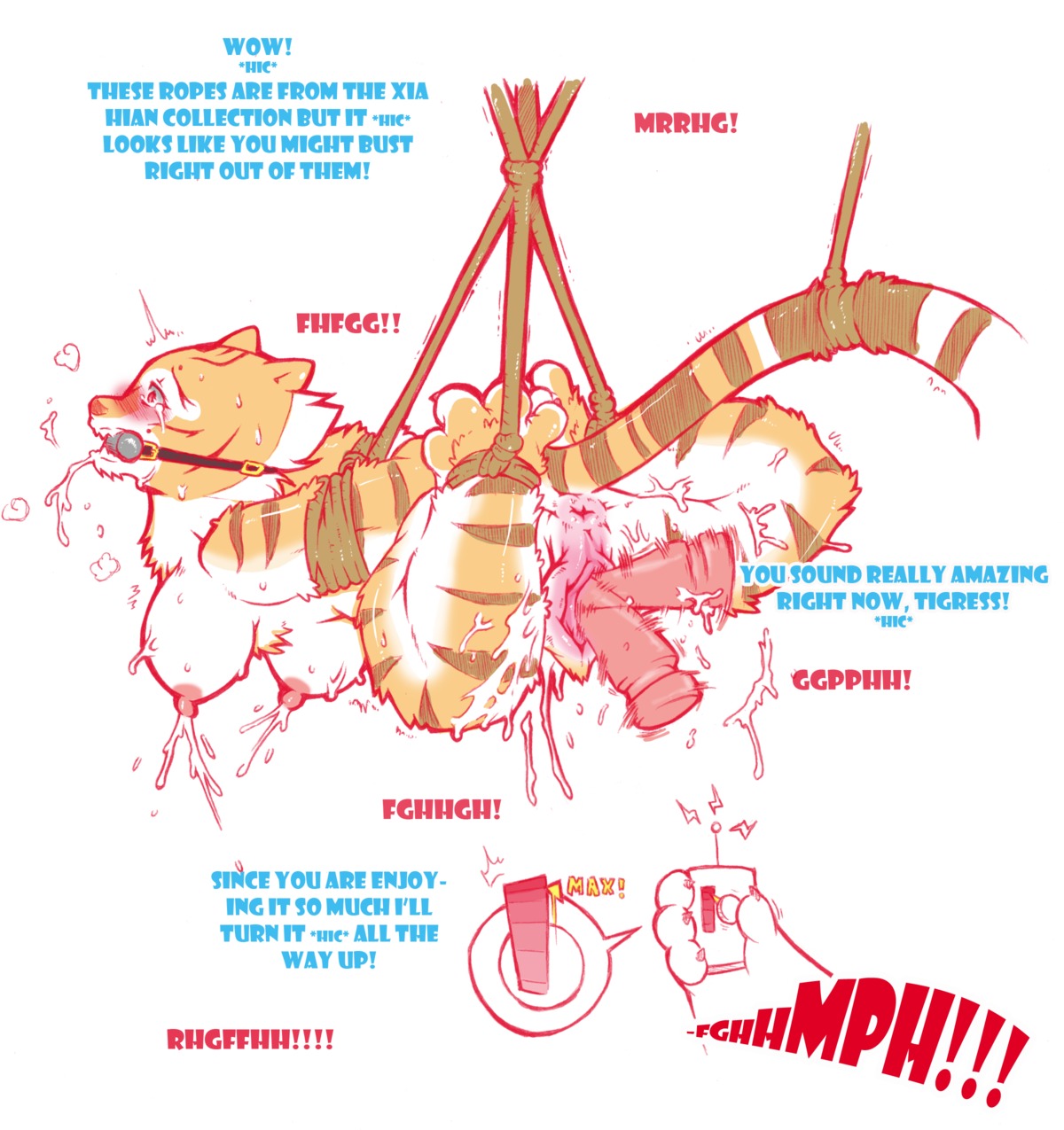 absurd_res anthro bdsm bear bit_gag bodily_fluids bondage bound breasts cold-blooded-twilight comic cum domestic_cat dreamworks duo e621 english_text felid feline felis female forced gag gagged genital_fluids genitals giant_panda hi_res kung_fu_panda mammal master_po_ping master_tigress muffled nipples nude pantherine penetration plump_labia rape sex simple_background spread_legs spreading stripes submissive submissive_female suspension tail text tiger vaginal vaginal_penetration vulva white_background