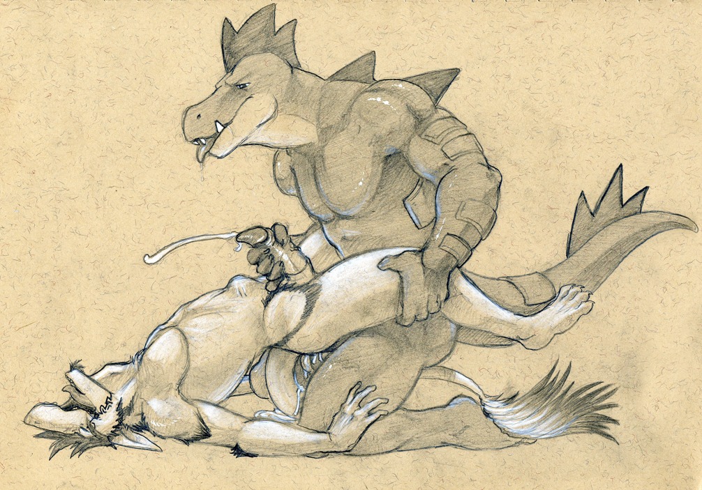 abdominal_bulge anal anal_penetration anatomically_correct anatomically_correct_genitalia anatomically_correct_penis animal_genitalia anthro anthro_on_anthro anthro_penetrated anthro_penetrating anthro_penetrating_anthro balls biceps bodily_fluids cum cum_in_ass cum_inside cum_pool cumshot dripping duo e621 ejaculation erection eyes_closed fangs feraligatr generation_2_pokemon genital_fluids genitals graphite_(artwork) handjob horn interspecies male male/male male_penetrated male_penetrating male_penetrating_male mammal monochrome muscular nintendo nude open_mouth orgasm pecs penetration penile penile_penetration penis penis_in_ass pokemon pokemon_(species) reptile scalie sepia sergal sergal_penis sex sheath side_view simple_background skaith sketch tail tapering_glans teeth toned_paper tongue tongue_out traditional_media_(artwork) tush_(artist) unusual_anatomy unusual_genitalia unusual_penis vein